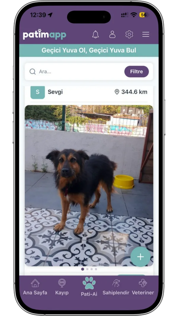 PatimApp uygulama ekranı